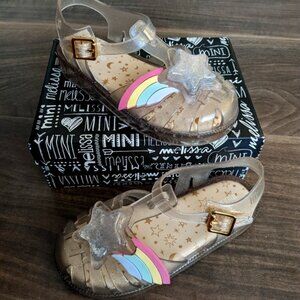 Mini Melissa : Gold Shooting Star Jelly shoes